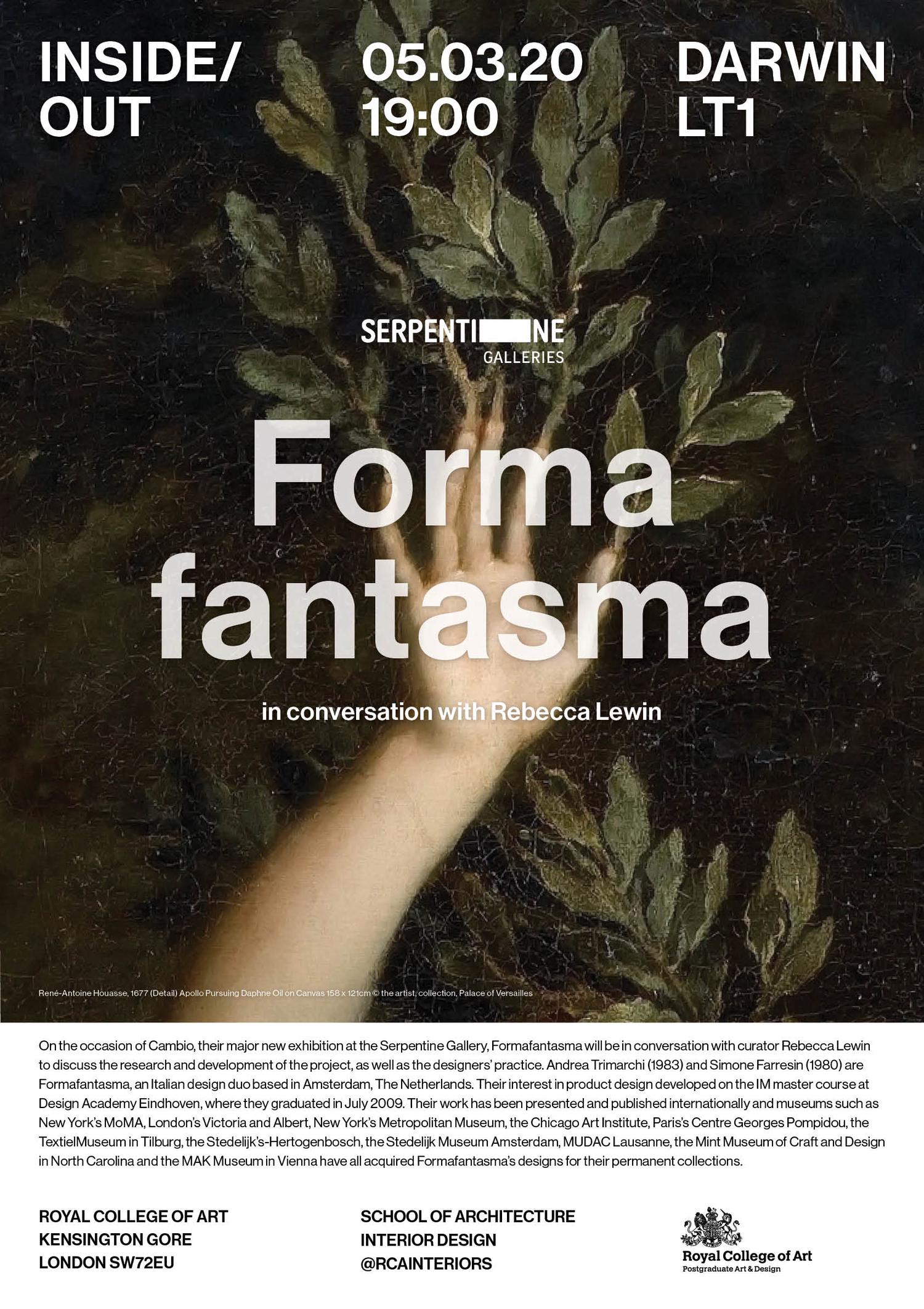 Formafantasma and Serpentine Galleries poster (Exhibition Design)